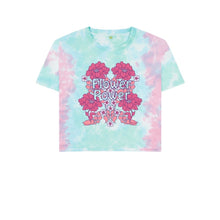 Load image into Gallery viewer, Pastel Tie Dye FLOWER POWER TIE DYE BOXY CROP TEE
