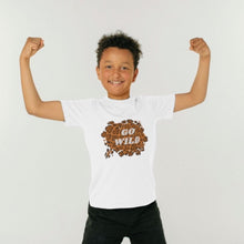 Load image into Gallery viewer, KIDS GO WILD ANIMAL PRINT WHITE T-SHIRT