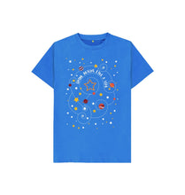 Load image into Gallery viewer, Bright Blue Kids Shine Bright Like A Star Blue T-Shirt