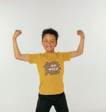 Load image into Gallery viewer, KIDS GO WILD ANIMAL PRINT YELLOW T-SHIRT
