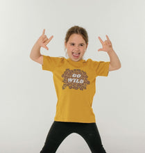 Load image into Gallery viewer, KIDS GO WILD ANIMAL PRINT YELLOW T-SHIRT