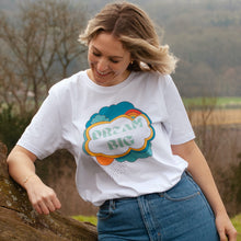 Load image into Gallery viewer, DREAM BIG RAINBOW WHITE T-SHIRT
