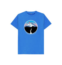 Load image into Gallery viewer, Bright Blue KIDS MOUNTAIN DESIGN BLUE T-SHIRT
