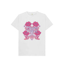 Load image into Gallery viewer, White KIDS FLOWER POWER WHITE T-SHIRT
