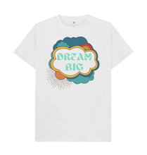 Load image into Gallery viewer, White DREAM BIG RAINBOW T-SHIRT
