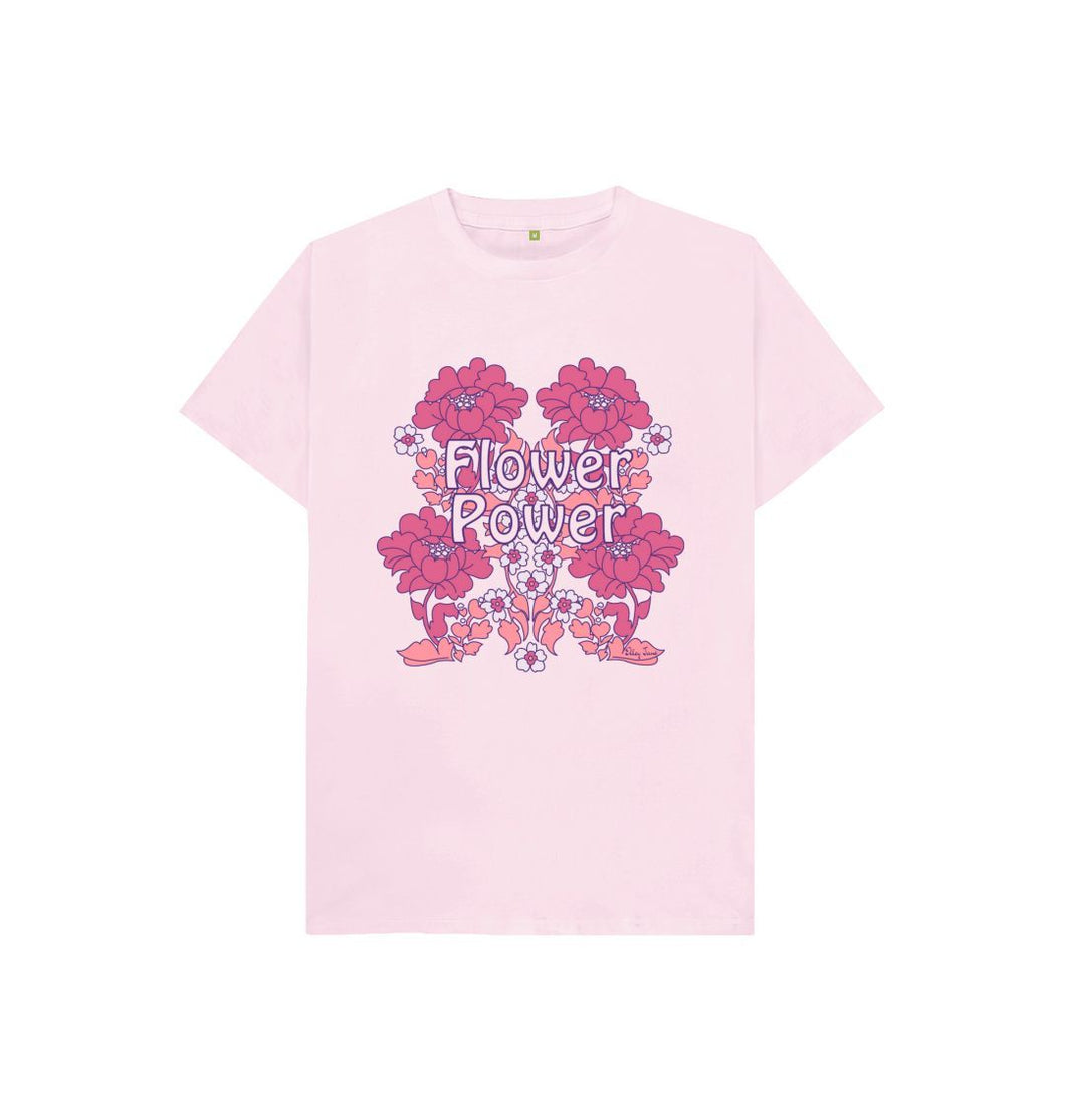 Pink Kids Flower Power Pink T-Shirt