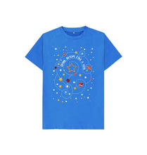 Load image into Gallery viewer, Bright Blue Kids Shine Bright Like A Star Blue T-Shirt
