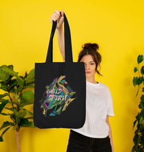 Load image into Gallery viewer, WILD SPIRIT BLACK TOTE BAG
