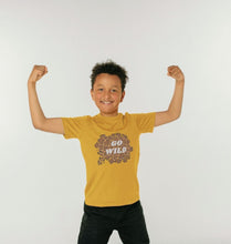 Load image into Gallery viewer, KIDS GO WILD ANIMAL PRINT YELLOW T-SHIRT
