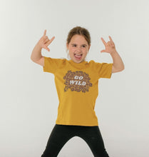 Load image into Gallery viewer, KIDS GO WILD ANIMAL PRINT YELLOW T-SHIRT
