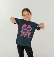 Load image into Gallery viewer, KIDS FLOWER POWER NAVY T-SHIRT
