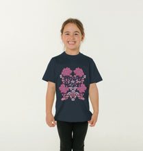 Load image into Gallery viewer, KIDS FLOWER POWER NAVY T-SHIRT
